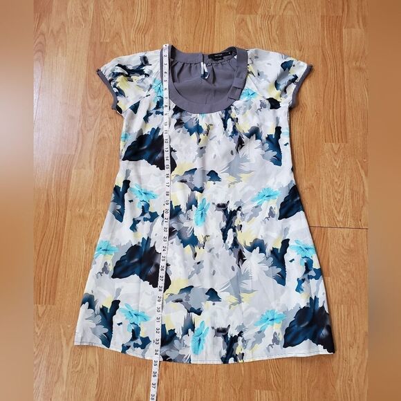 Vertigo Paris Evening Floral Scoop Neck Print Mini Dress Size Sm - Picture 9 of 13